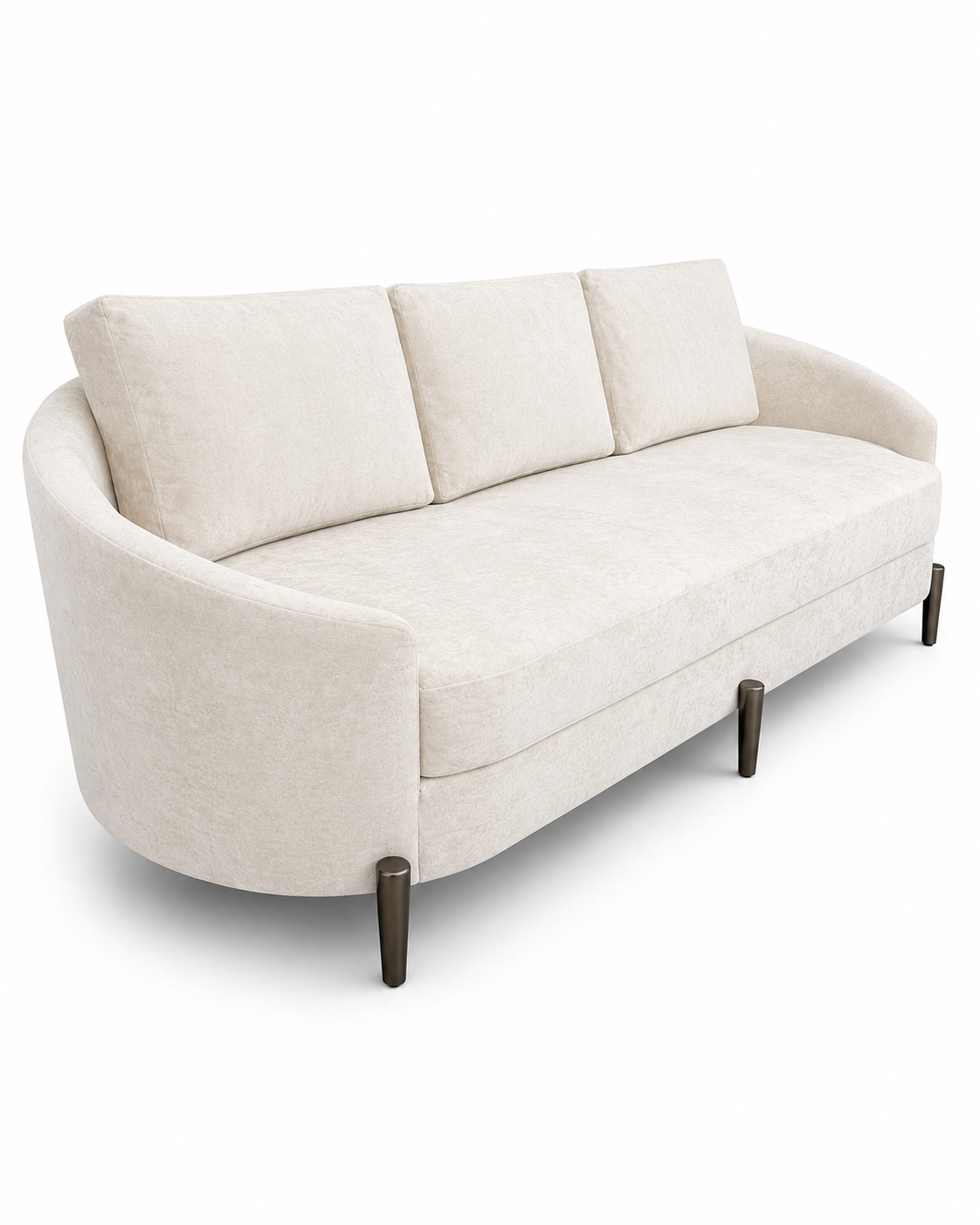 Kidney-Shaped Three-Seater Sofa