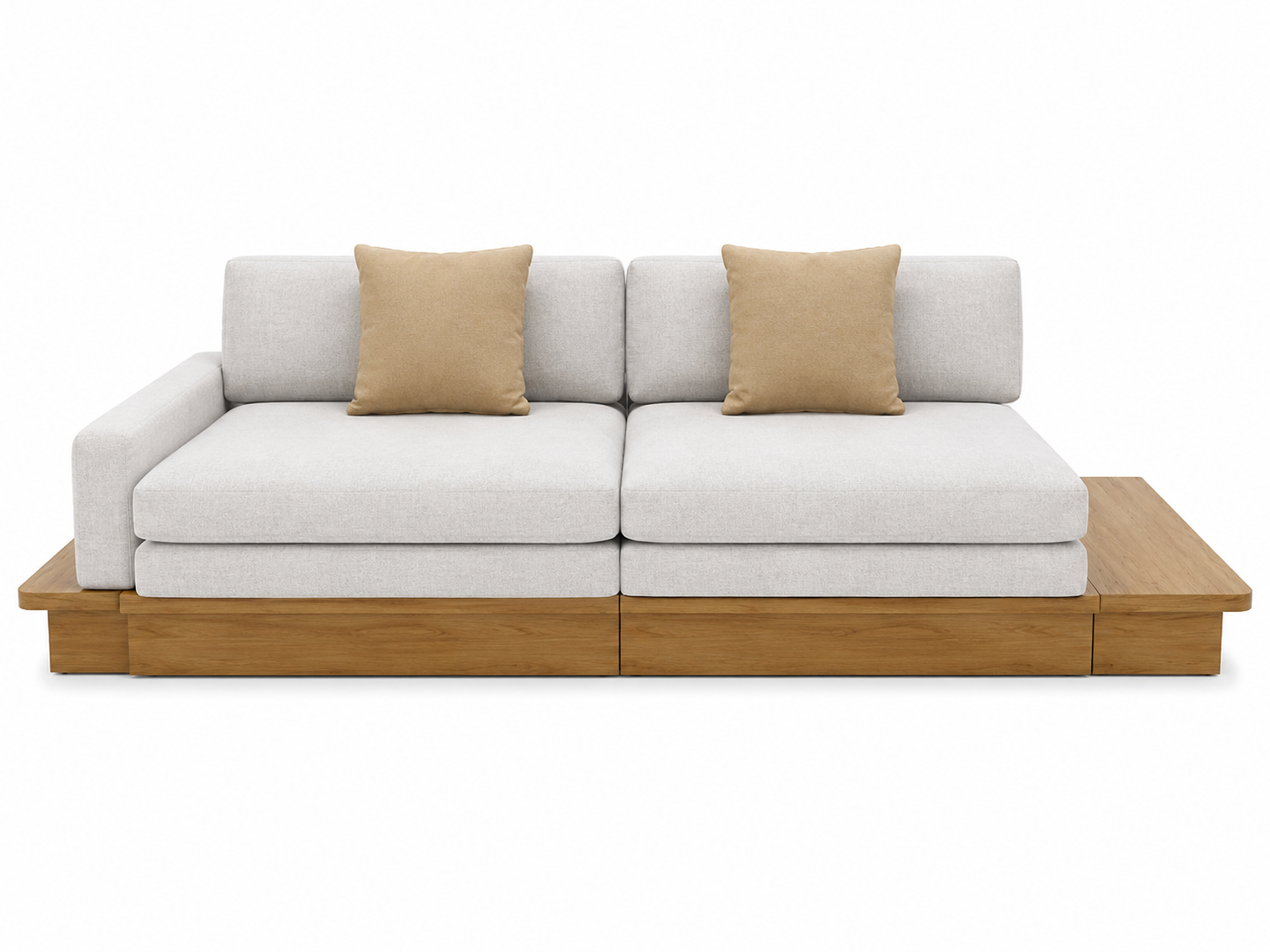 Convertible Wooden Frame Sofa Bed
