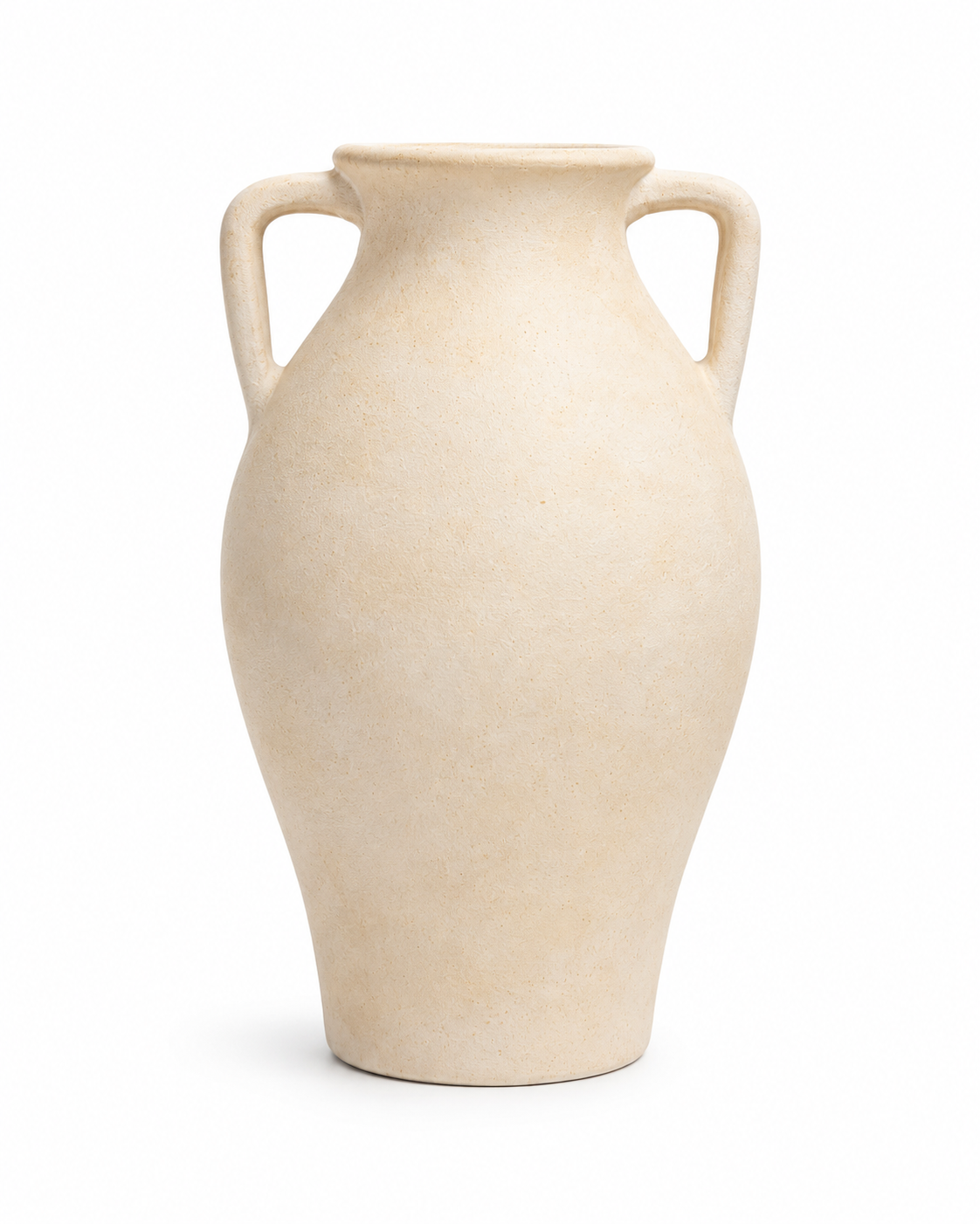 Ivory Amphora Decorative Vase