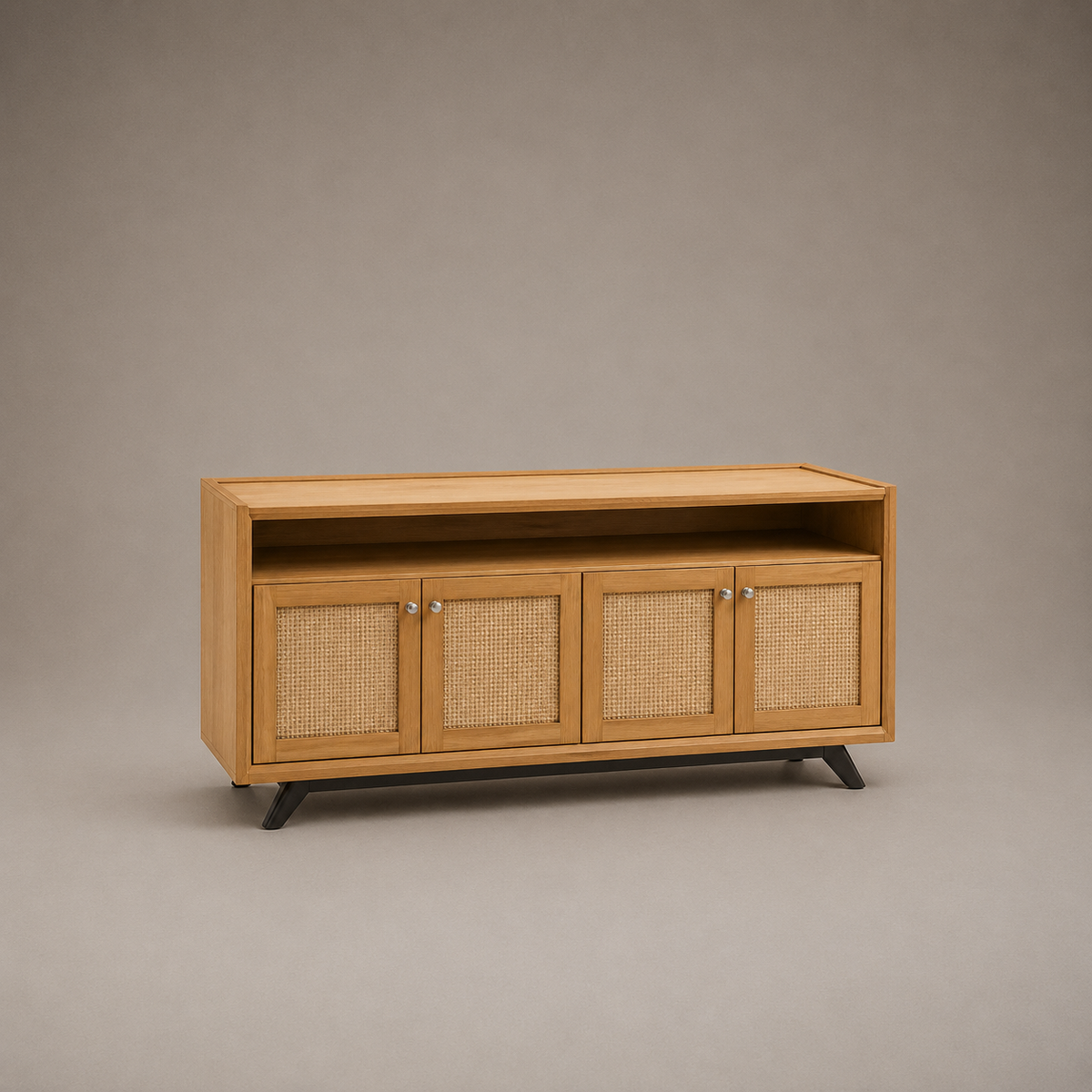 Verona Cane Console Cabinet