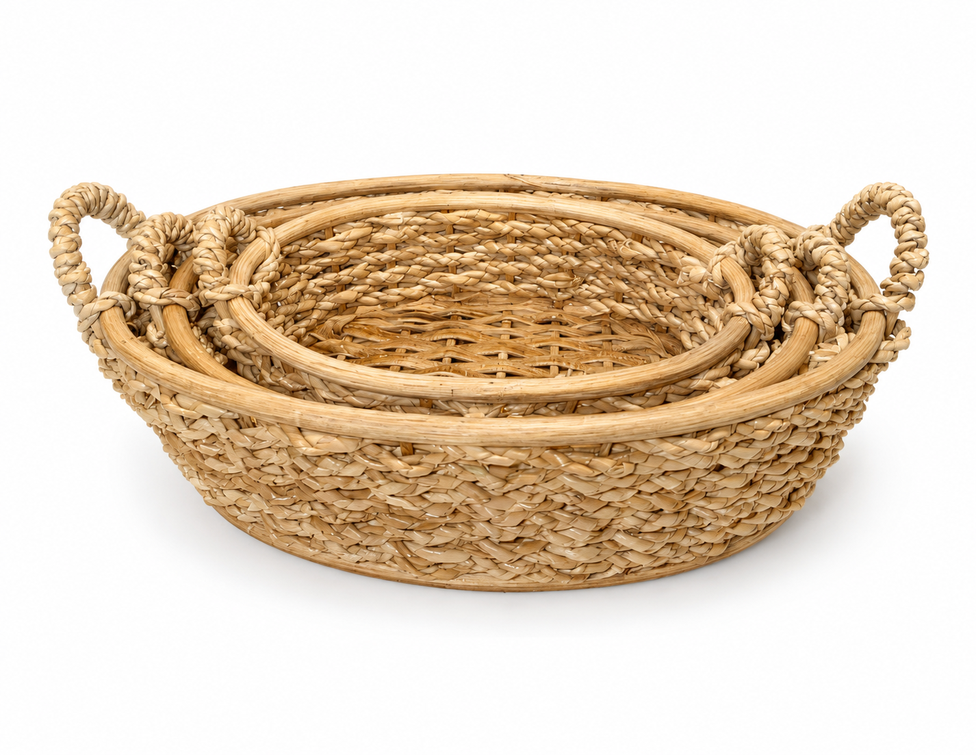 Natural Woven Seagrass Nesting Basket Set