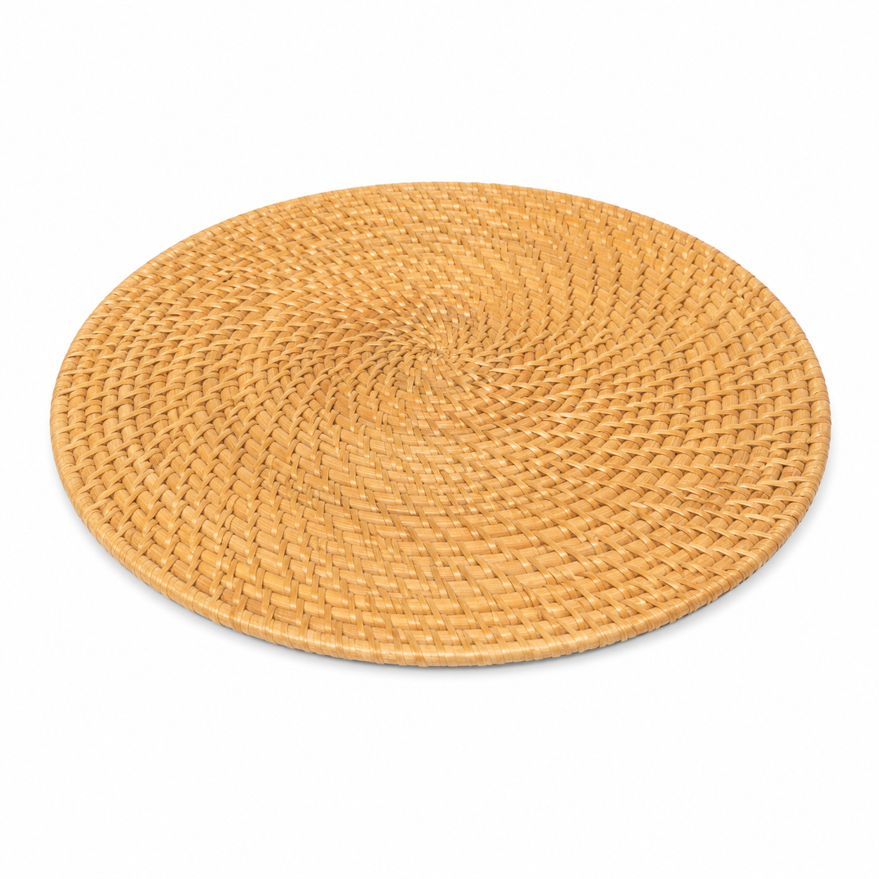 Round Woven Rattan Placemat (Natural Finish)