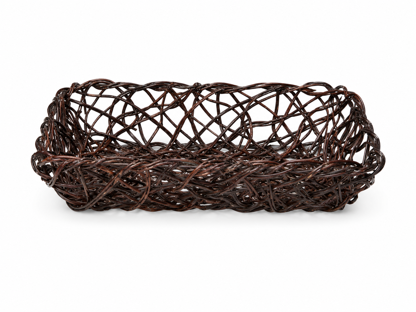 Rustic Woven Vine Decorative Basket