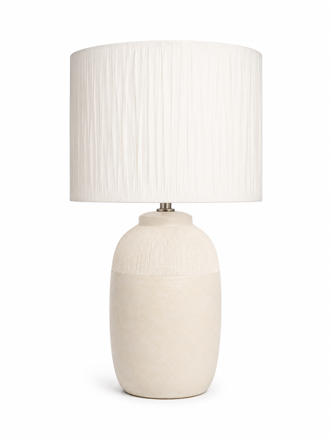 Textured Two-Tone Ceramic Table Lamp