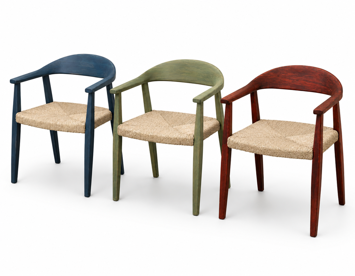 Color Wash Dining Chair with Lampakanay Seat