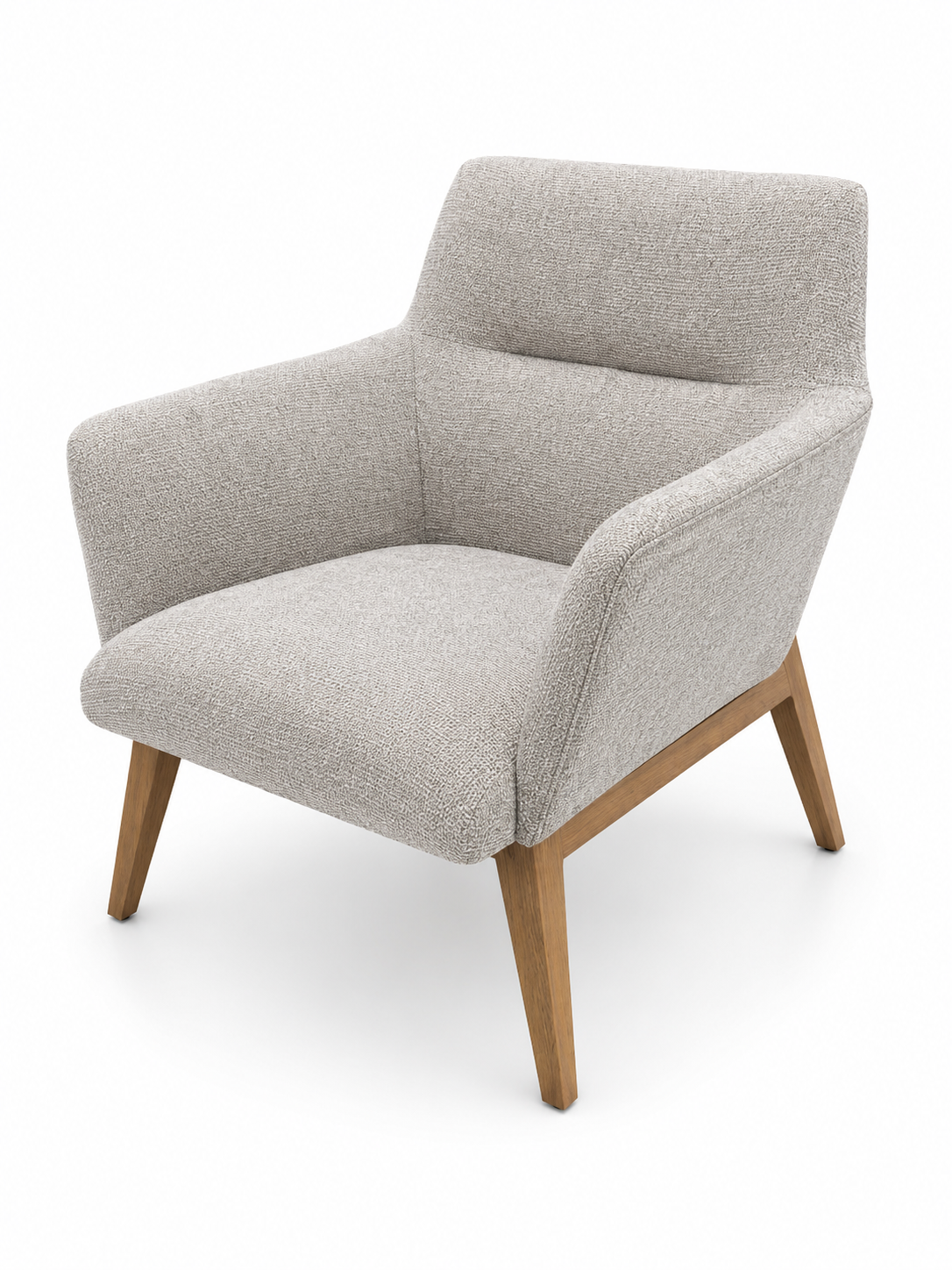 Wood-Clad Upholstered Accent Chair