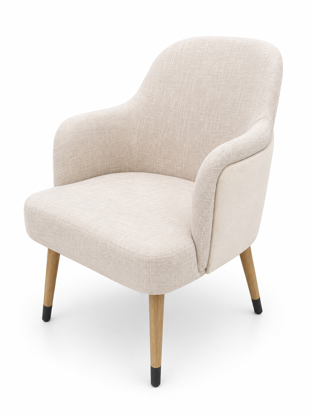 Half-Armed Upholstered Lounge Chair