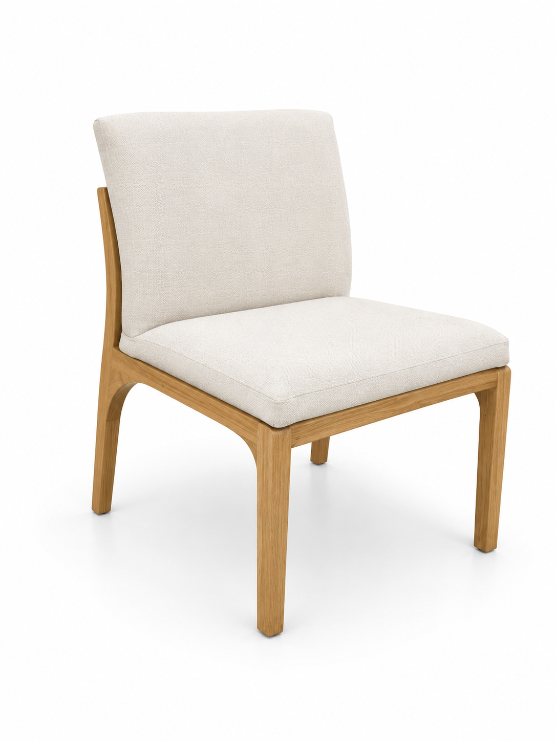Armless Wooden Desk Chair