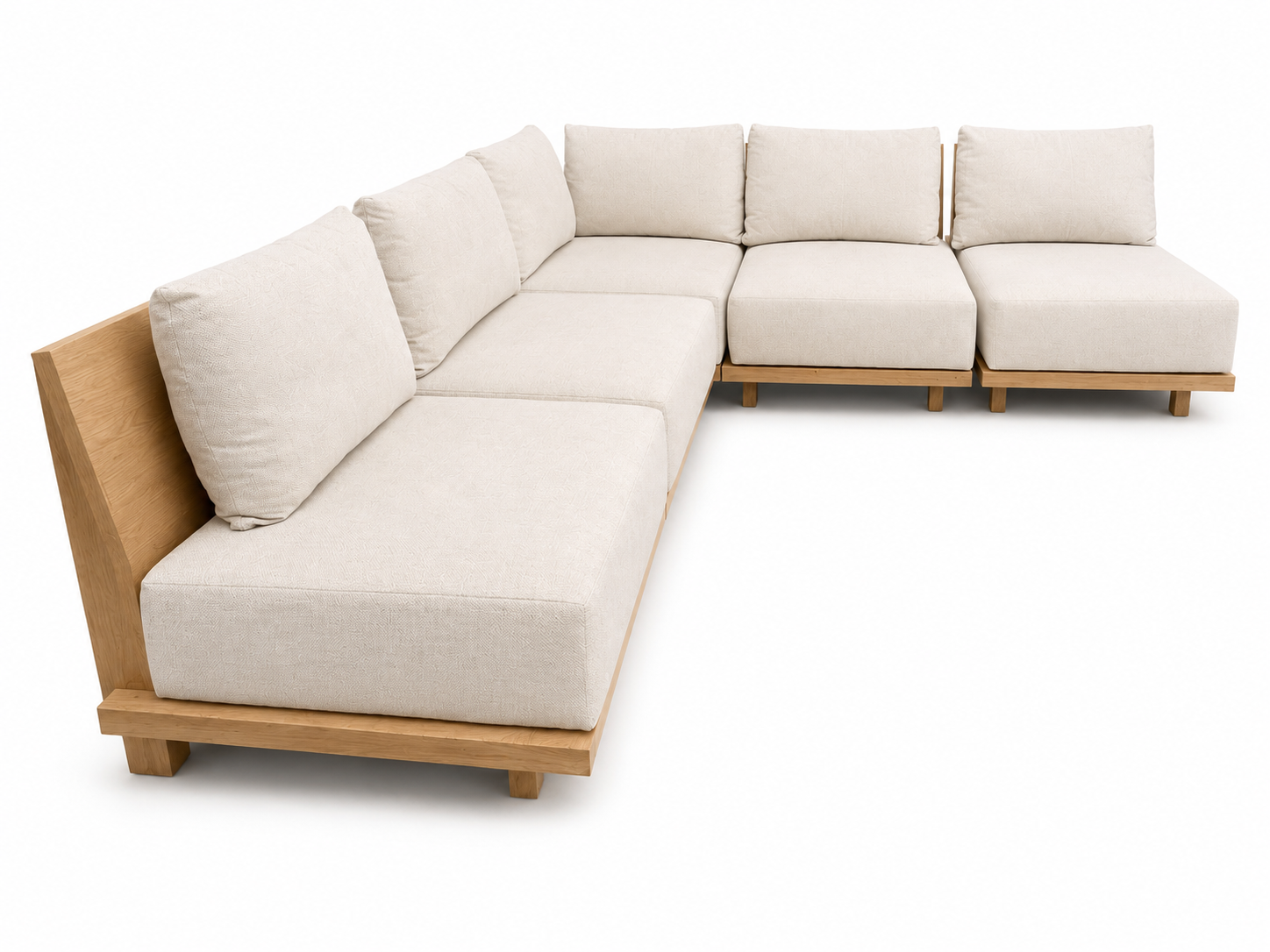 Solid Wood Sectional Outdoor Sofa