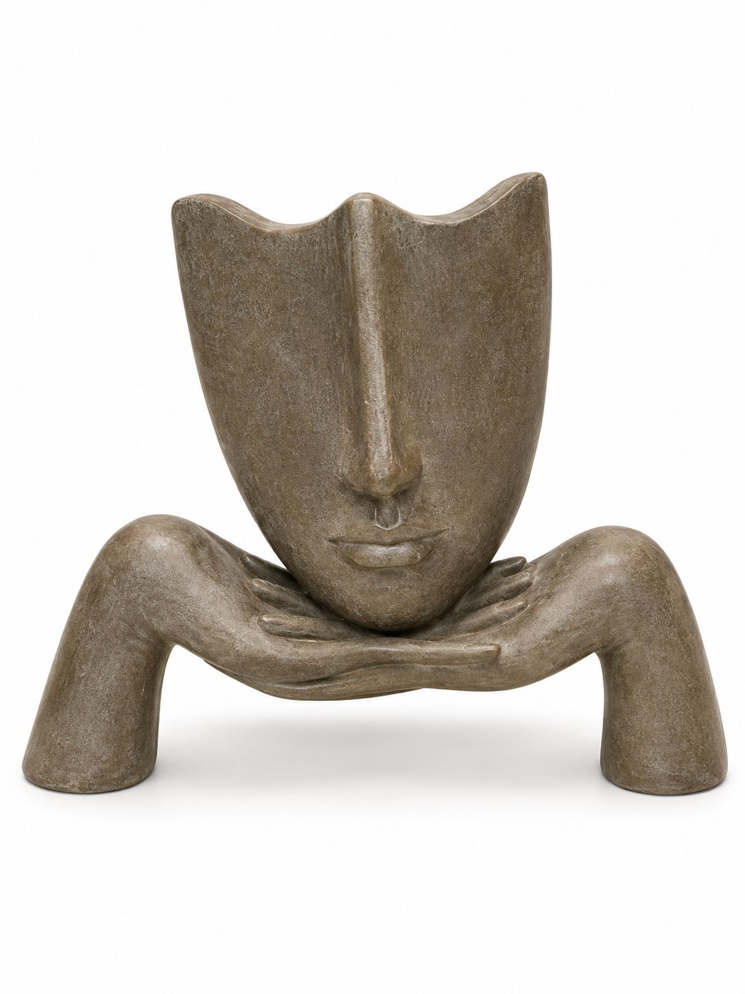 Contemplative Face Abstract Sculpture