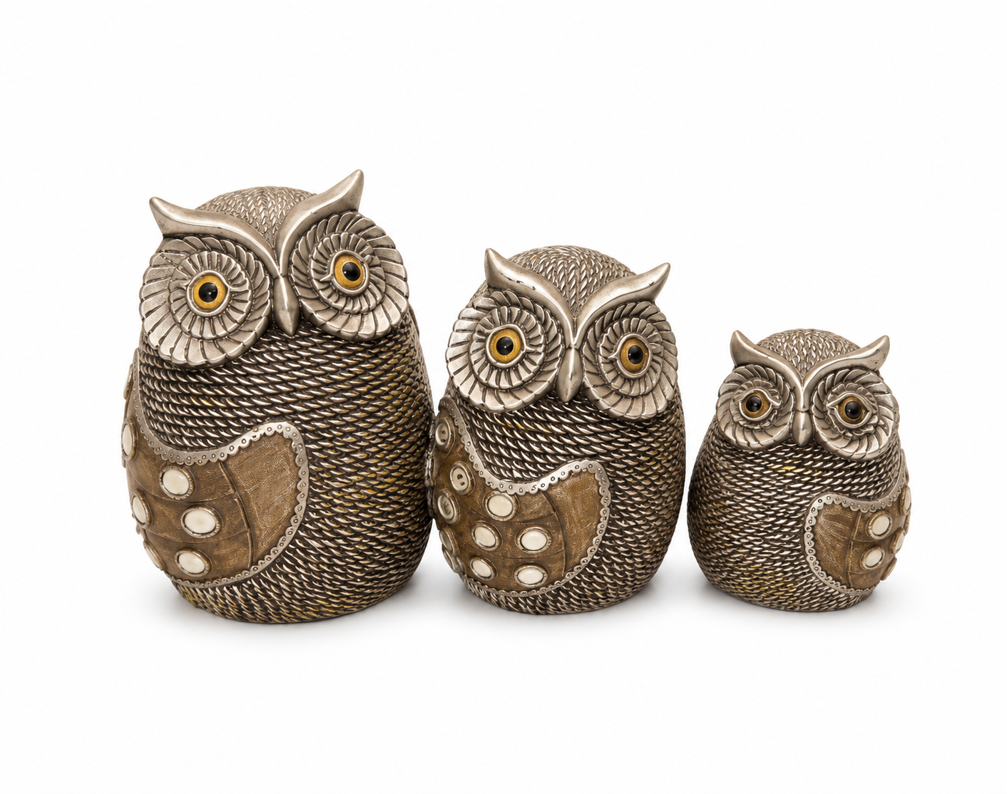 Decorative Owl Figurine Set