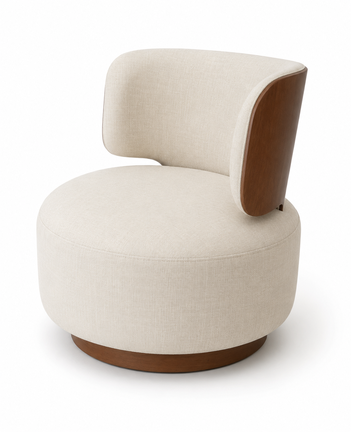 Rounded Swivel Accent Chair