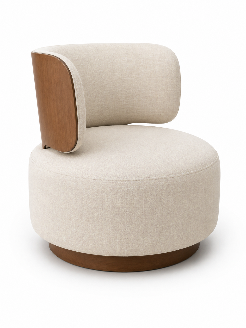Rounded Swivel Accent Chair