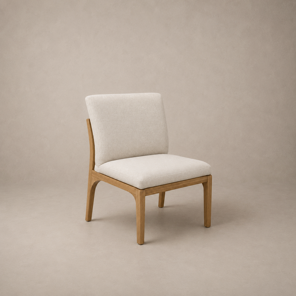 Armless Wooden Desk Chair