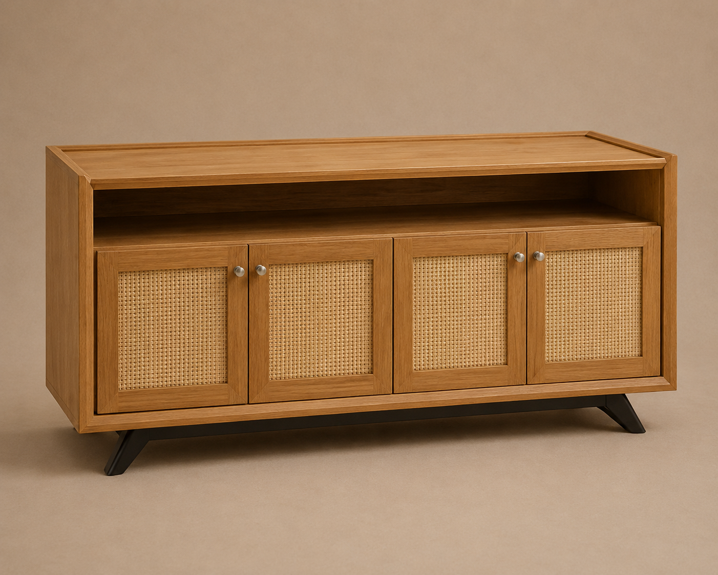 Verona Cane Console Cabinet