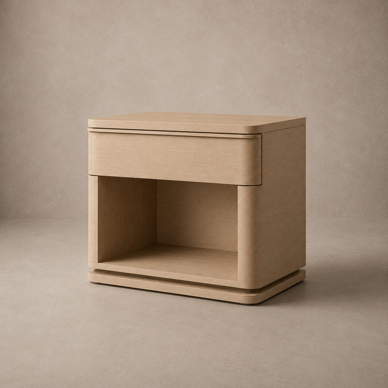 Clean Profile Wooden Bedside Table