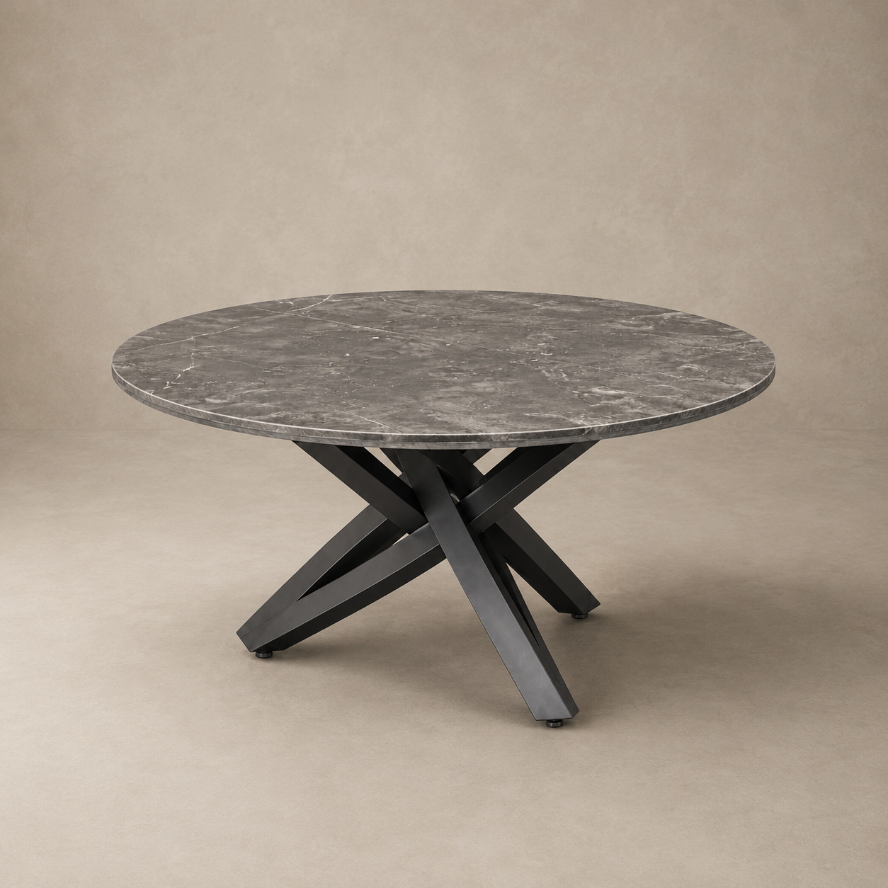 Molecule Base Stone Top Round Dining Table