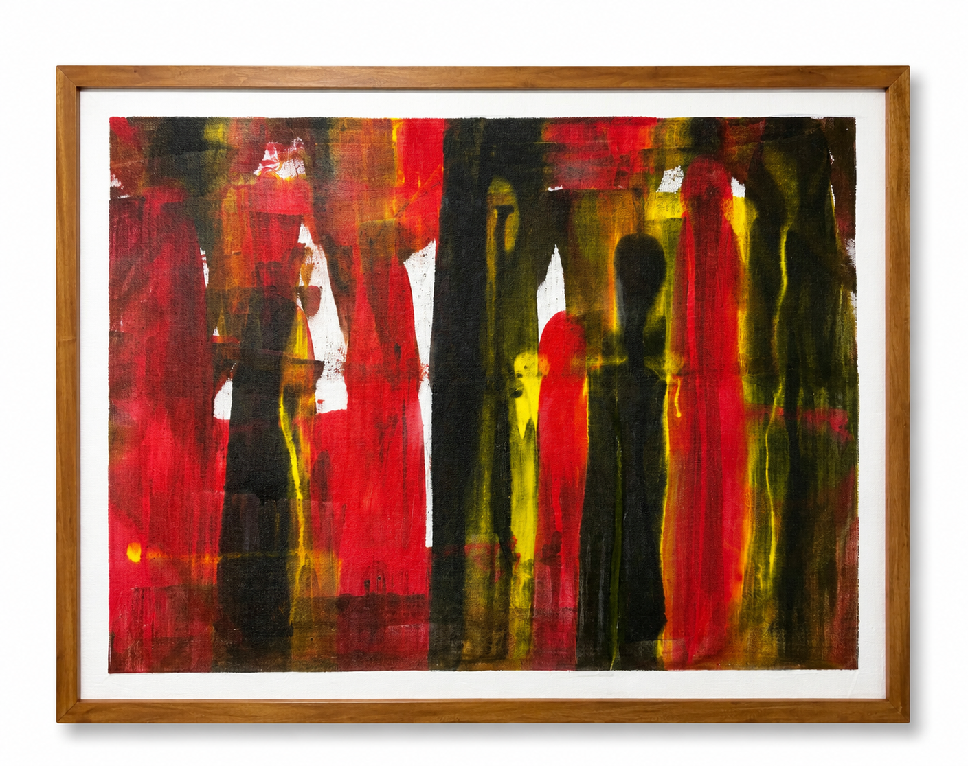 Crimson Shadows Abstract Wall Art
