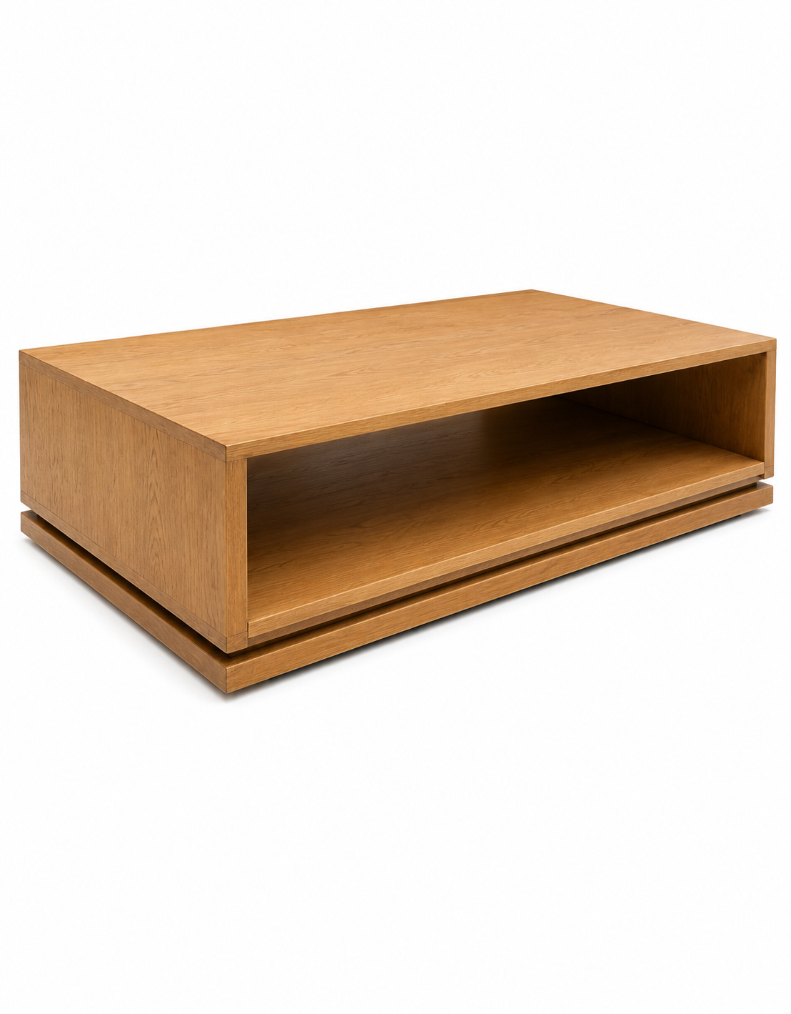 Square Low Profile Wooden Coffee Table
