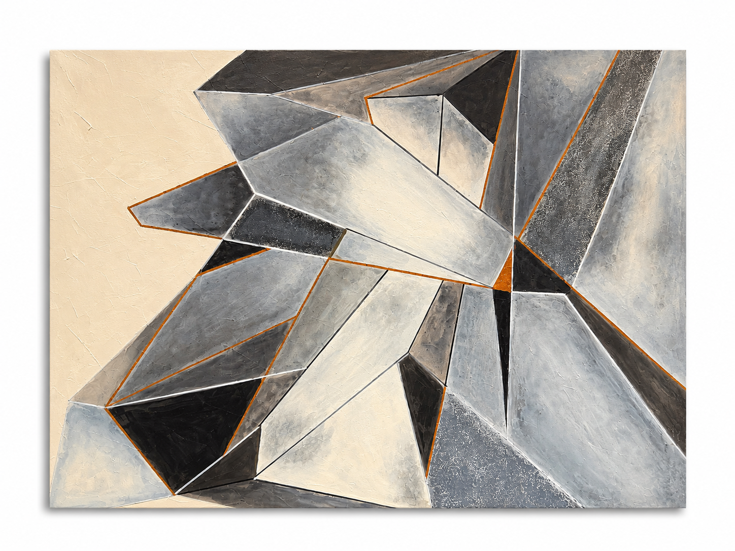 Modern Geometric Facets Wall Art