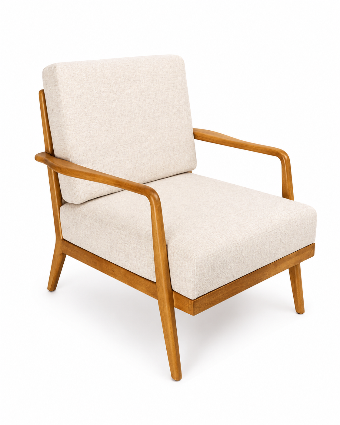 Geometric Accent Chair with Rounded Arms