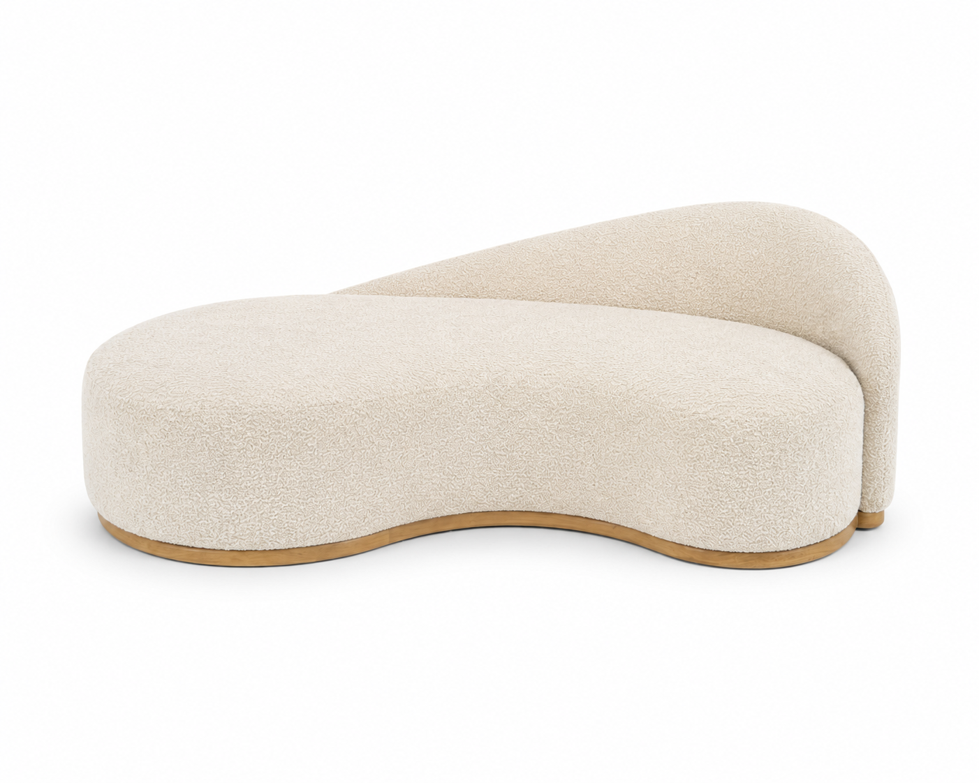 Kidney-Shaped Sofa with Half Backrest