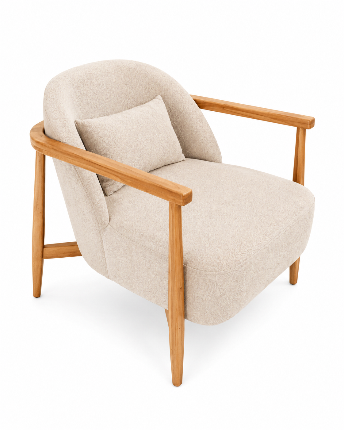 Thick-Seat Upholstered Lounge Chair