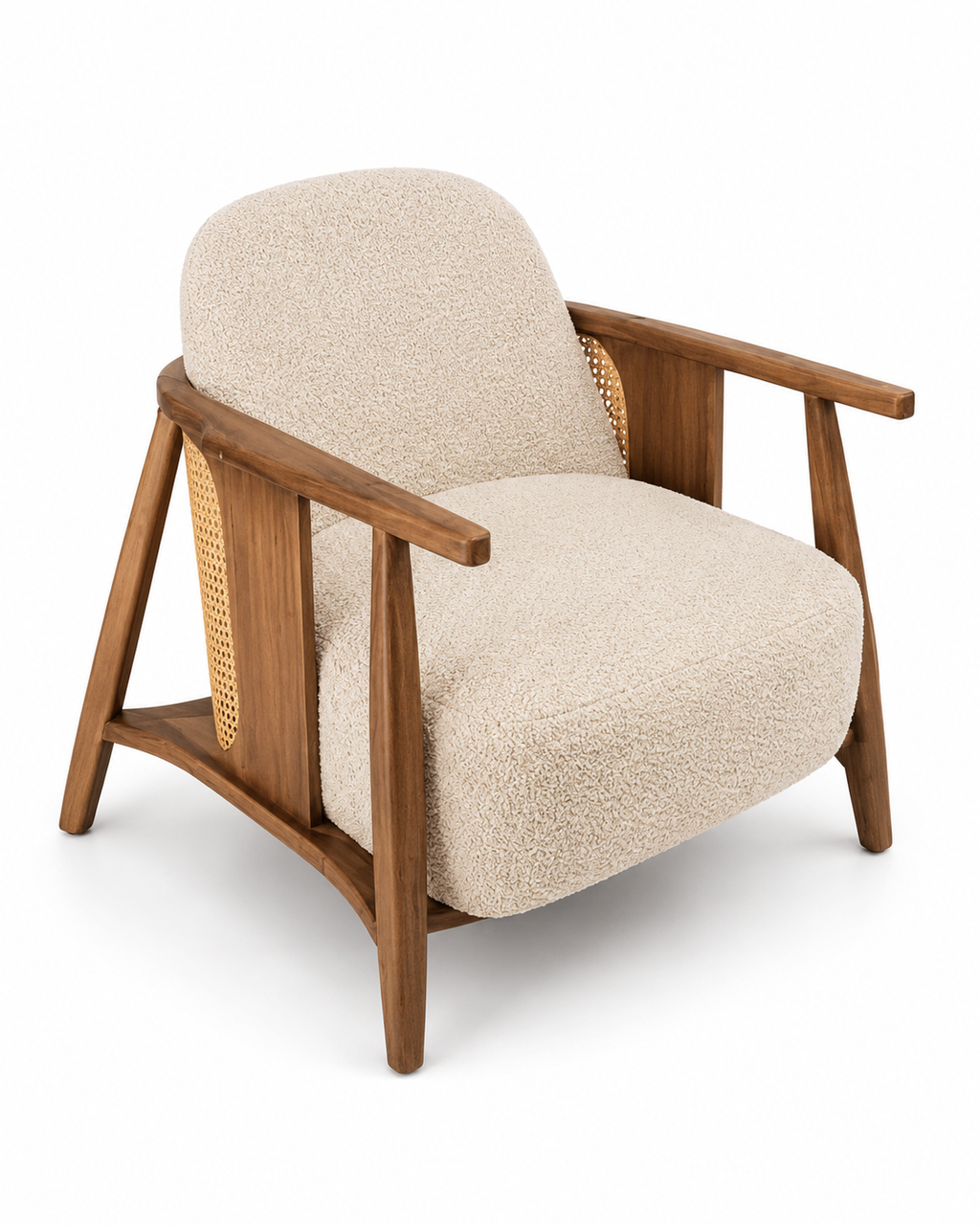 Geometric Accent Chair with Solihiya Backing