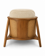 Geometric Accent Chair with Solihiya Backing