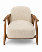 Geometric Accent Chair with Solihiya Backing