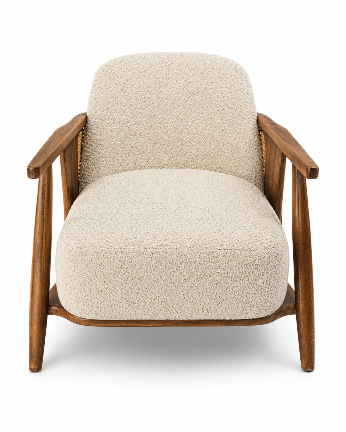 Geometric Accent Chair with Solihiya Backing