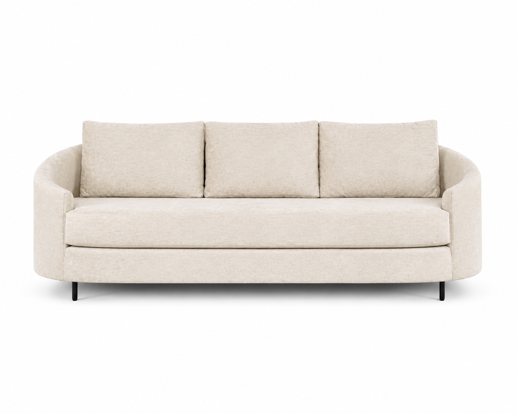 Kidney-Shaped Three-Seater Sofa
