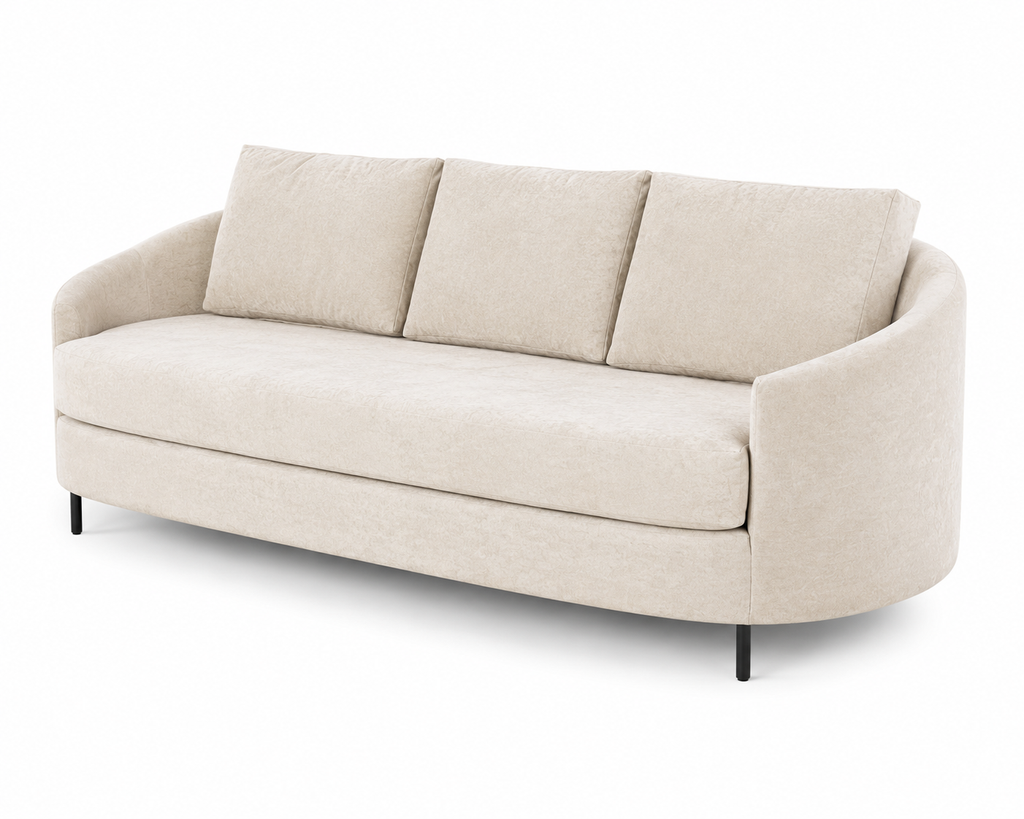 Kidney-Shaped Three-Seater Sofa