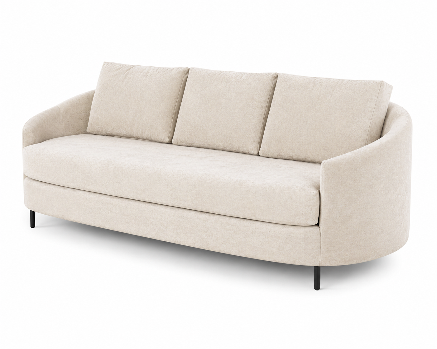 Kidney-Shaped Three-Seater Sofa