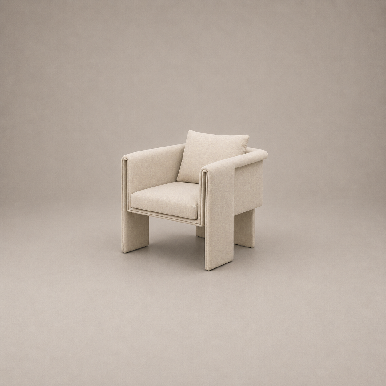 Upholstered Accent Chair Waterfall Design
